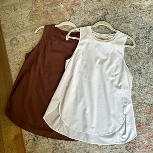 Two Athleta Tanks (Dusty Rose and white)